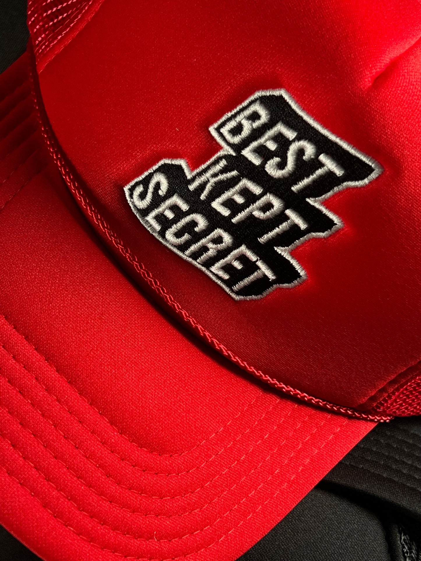 Best Kept Secret Solid Trucker Hat (Red)